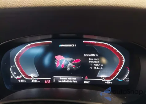 2020 BMW M550I xDrive из США, поврежденный, VIN WBAJS7C09LCD20729